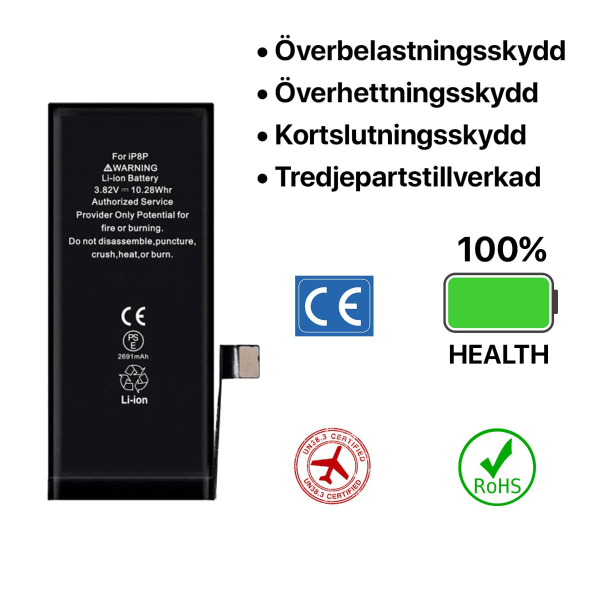 iPhone 8 Plus Batteri Hög Kvalité