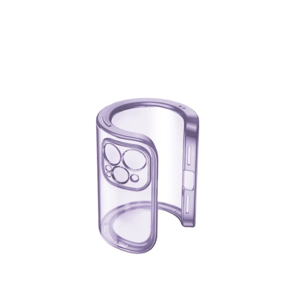 iPhone 12 Pro Mobilskal med Kameraskydd - Lila/transparent Purple
