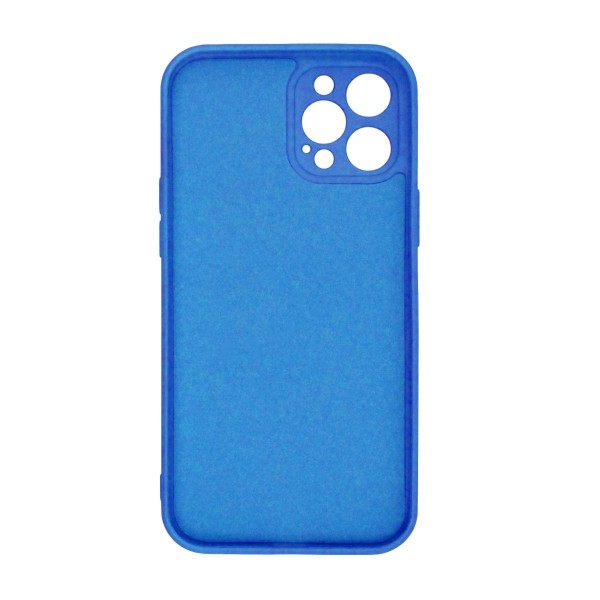 iPhone 12 Pro Silikonskal med Kameraskydd - Blå Blue