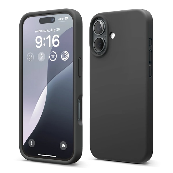 iPhone 16 Plus Mobilskal Silikon Rvelon - Svart Black