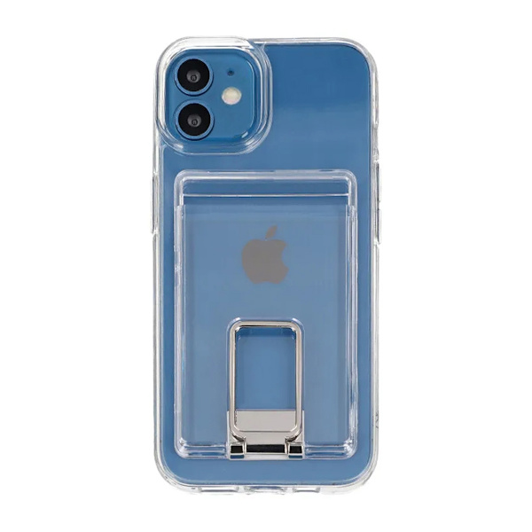 iPhone 11 Mobilskal med Korthållare och Stativ - Transparent Transparent