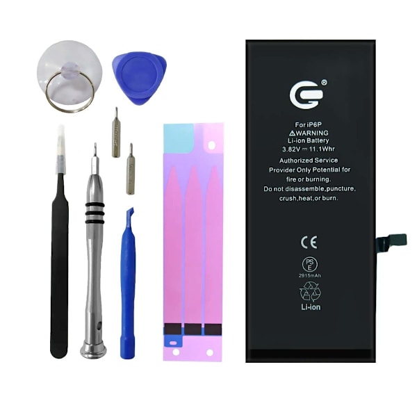 iPhone 6 Plus Batteri Kit Svart
