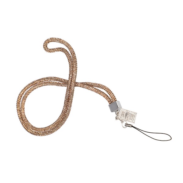 Mobilhalsband Snöre - Guld glitter Guld