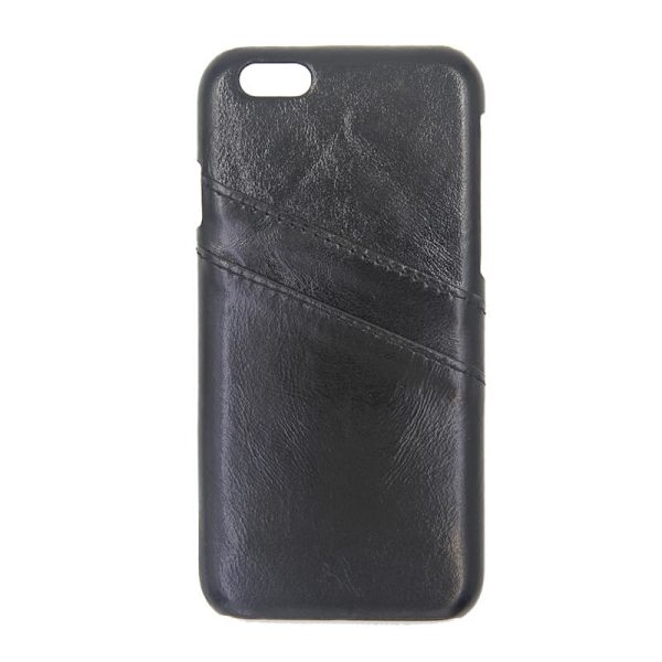 iPhone 6/6S Mobilskal med Kortfack - Svart Black