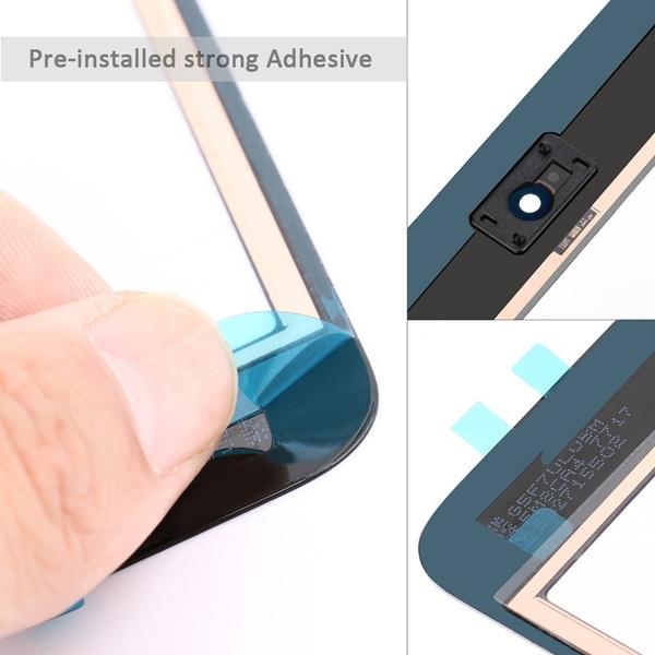 iPad Mini/Mini 2 Glas med Touchskärm med Hemknapp Flexkabel Prem Svart