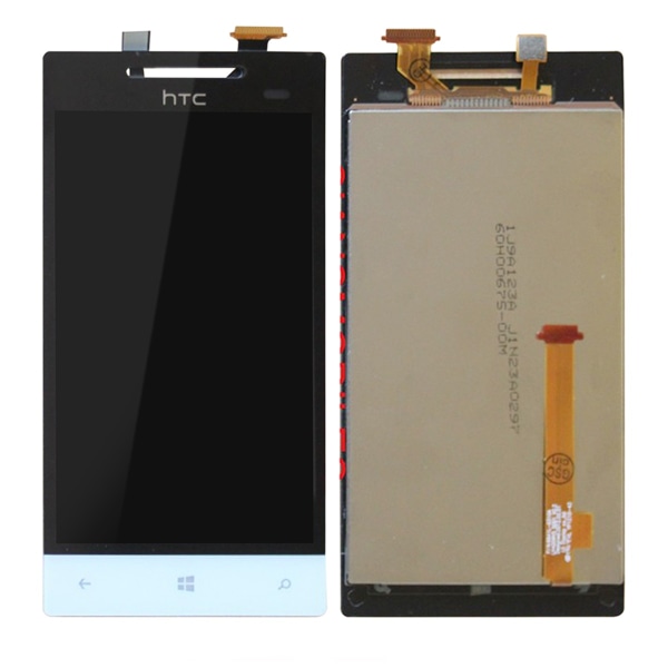 HTC 8S Skärm/Display OEM - Vit Vit