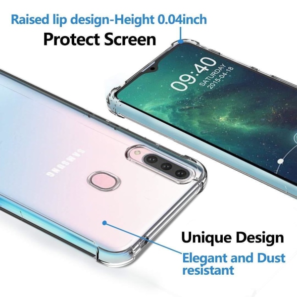 Stöttåligt Mobilskal Samsung Galaxy A20s - Transparent Transparent