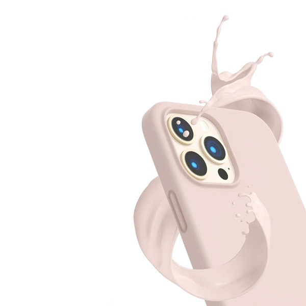 iPhone 14 Pro Silikonskal Rvelon - Sand Rosa Baby rosa