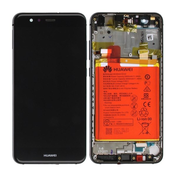 Huawei P10 Lite Display Skärm med LCD Display med Batteri Original - Svart Black