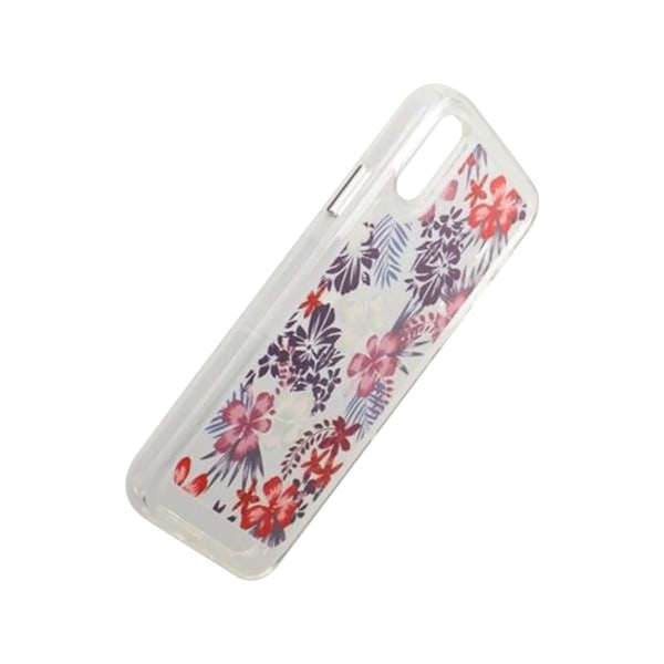 iPhone X/XS Mobilskal med motiv - Röda Blommar Transparent