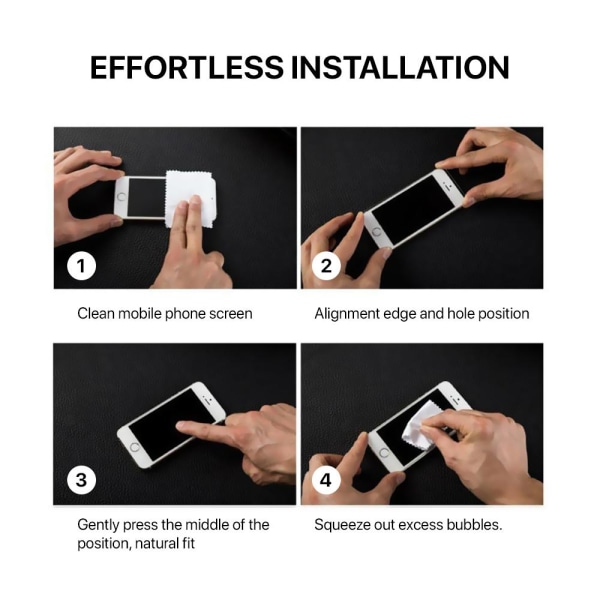 Skärmskydd Privacy iPhone 7/8/SE 2020 - 3D Härdat Glas Vit (miljö) White