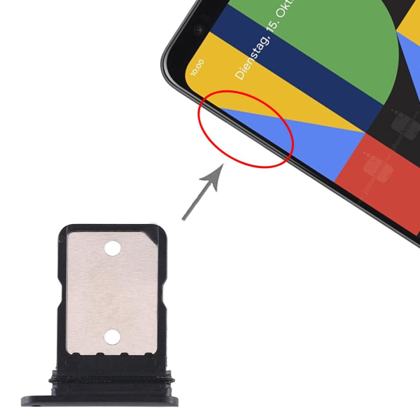 Google Pixel 4/4XL Simkortshållare - Svart Black