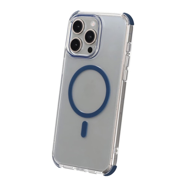 iPhone 15 Pro Rvelon Mobilskal Magnet med Kantskydd - Blå Blå