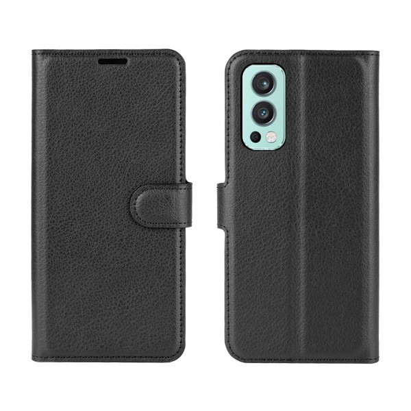 OnePlus Nord 2 5G Plånboksfodral med Stativ - Svart Black