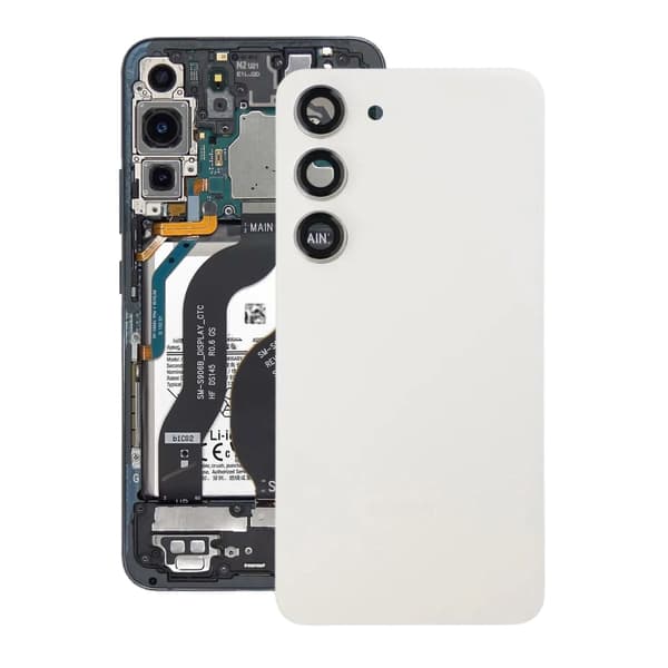 Samsung Galaxy S23 SM-S911B Baksida Bra Kvalitet - Vit vit
