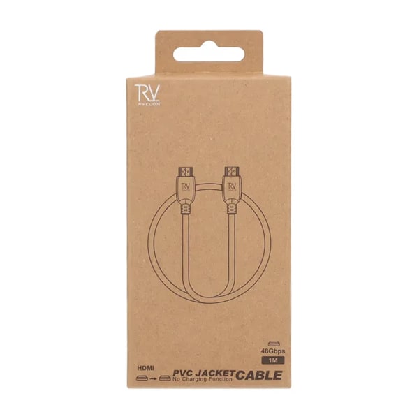 Rvelon HDMI 2.1 Kabel AM till AM (30AWG) -1 meter