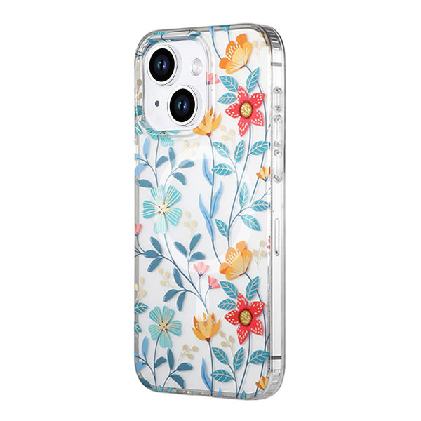 iPhone 14/15 Plus Mobilskal MagSafe - Blommor & Kvistar Multicolor