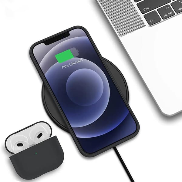 iPhone 12/12 Pro Silikonskal Rvelon - Svart Black