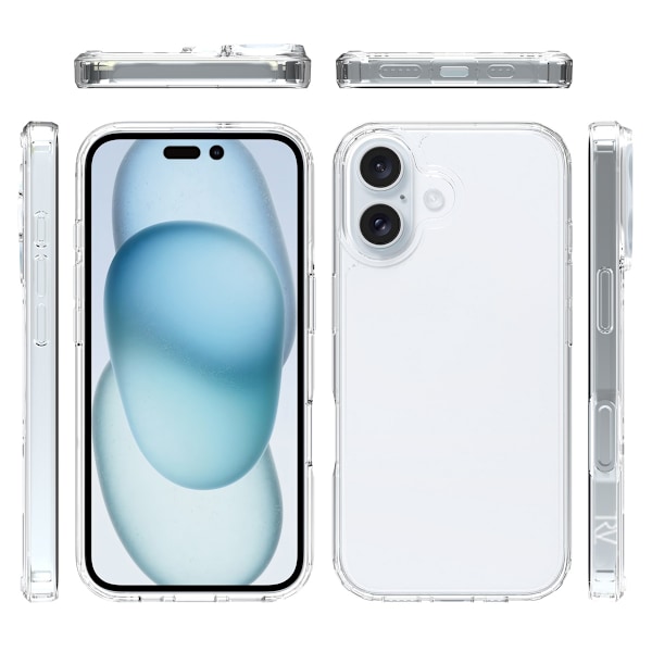 iPhone 16 Mobilskal Stöttåligt Rvelon - Transparent Transparent