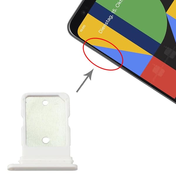 Google Pixel 4A och 4A 5G Simkortshållare - Vit White