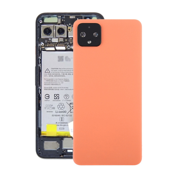 Google Pixel 4 Baksida/Batterilucka OEM - Orange Orange