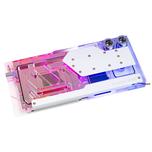 Phanteks Glacier EZ Fit G40 ASUS GPU Block, Vit - Nyskick hvid