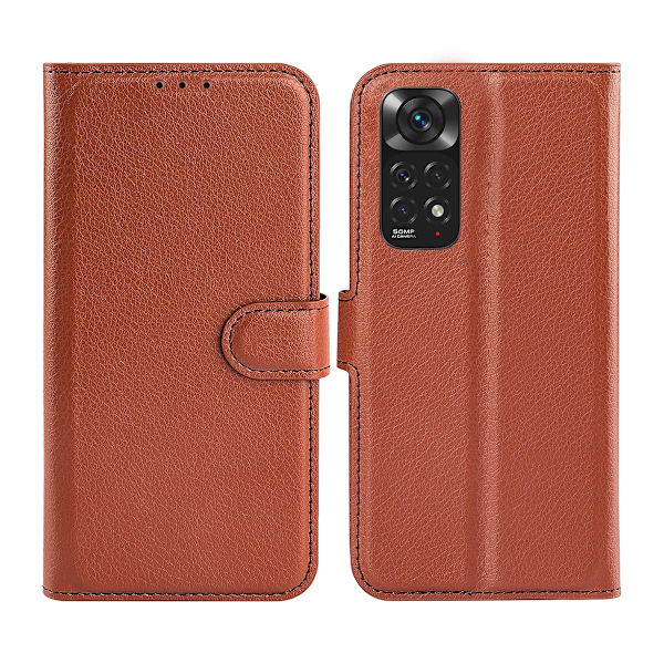 Xiaomi Redmi Note 11 Pro Plånboksfodral med Stativ - Brun Brun