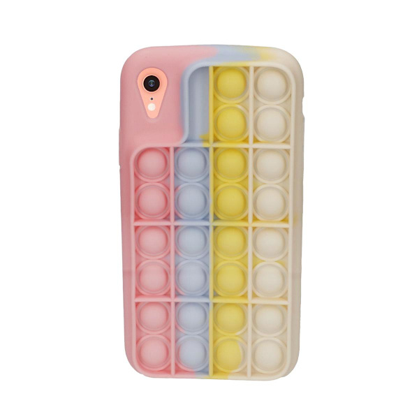 Pop it Mobilskal - iPhone XR - Rosa/Vit Light red
