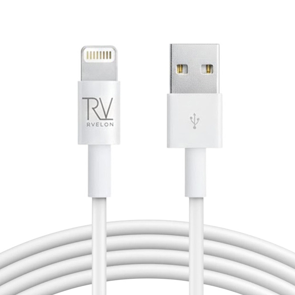 Rvelon USB-A till Lightning Kabel 2m Vit