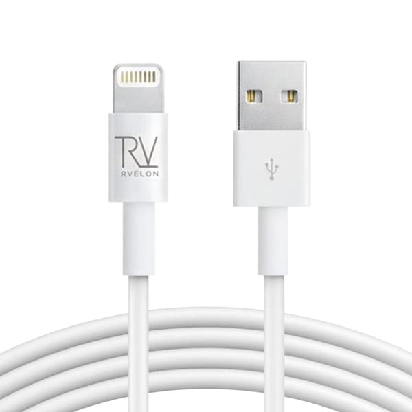 Rvelon USB-A till Lightning Kabel 2m White