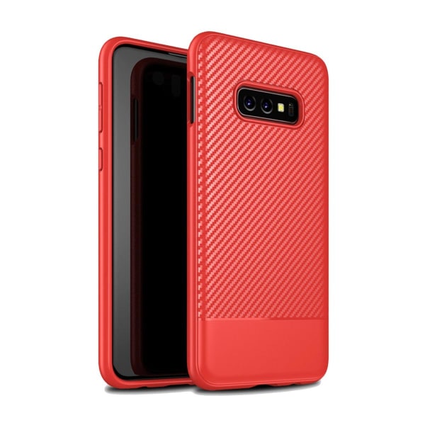 Mobilskal med Kolfiberfilm Samsung S10e - Röd Red