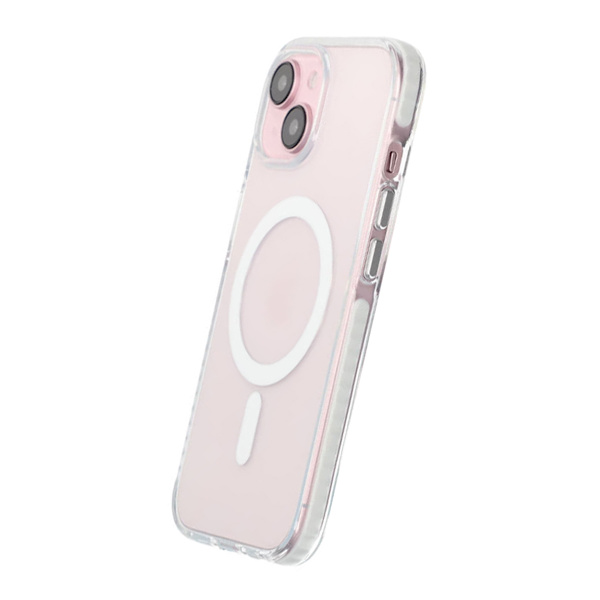 iPhone 15 Mobilskal Magnet Dubbelskydd - Vit Vit