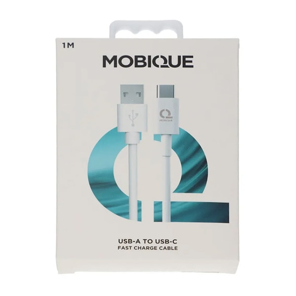 USB A till USB C Laddare 18W 2M - Vit Vit