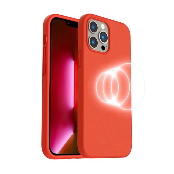 iPhone 14 Pro Max Silikonskal Rvelon MagSafe - Rosa Pink