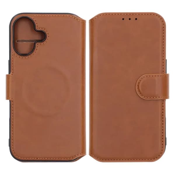Rvelon Plånboksfodral för iPhone 17 - Brun Brown