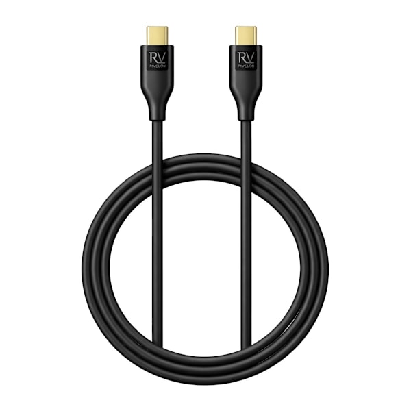Rvelon USB-C till USB-C Kabel 1m Black