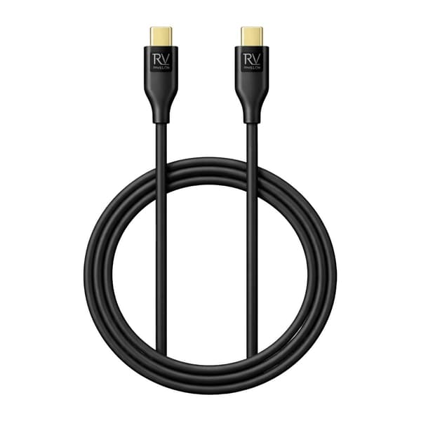 Rvelon USB-C till USB-C Kabel 1m Svart