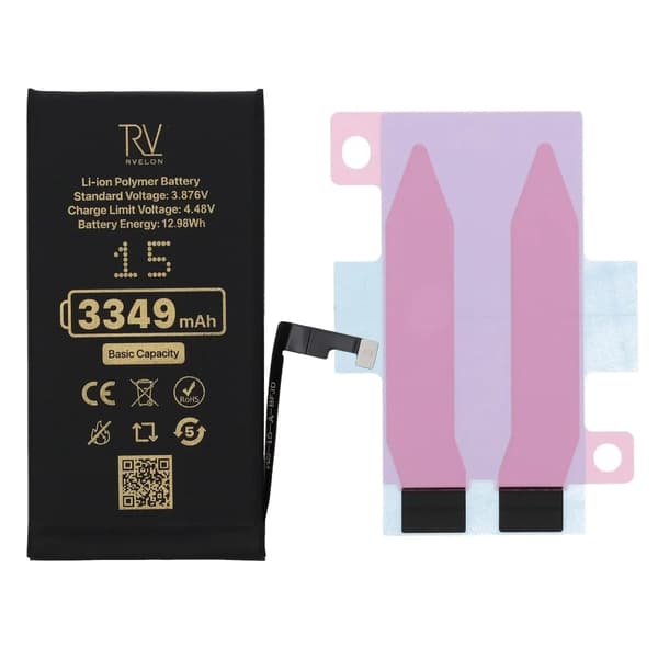 Rvelon Premium Batteri för iPhone 15 - 3349mAh