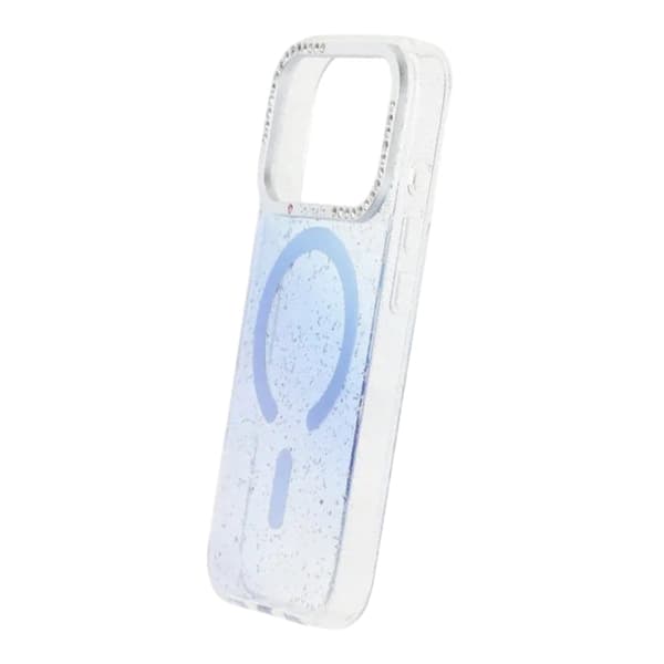 Glitter Skal MagSafe och Diamanter för iPhone 17 Pro - Blå blå