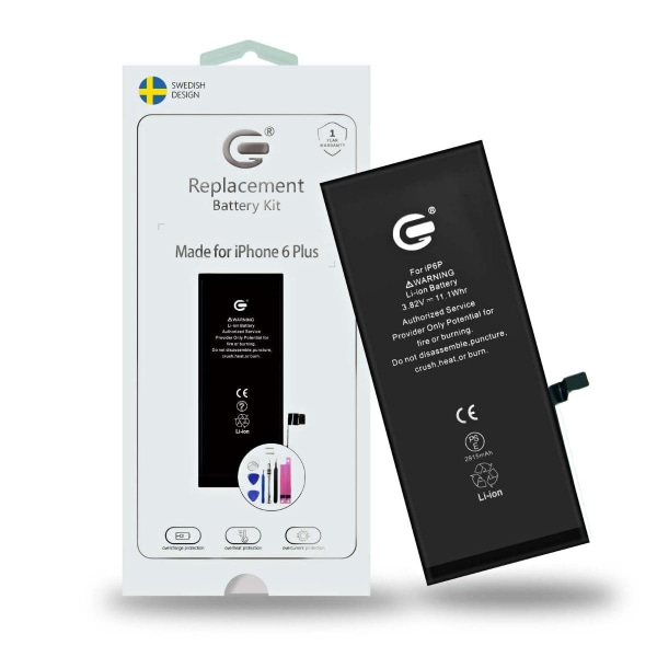 iPhone 6 Plus Batteri Kit Svart