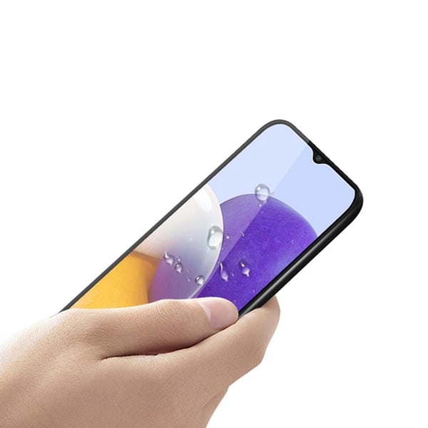 Skärmskydd Samsung Galaxy A22 5G - 3D Härdat Glas Svart (miljö) Svart