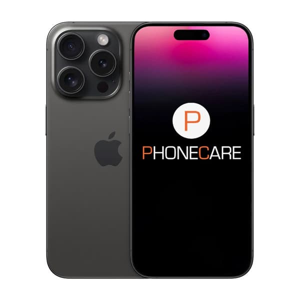 Brugt iPhone 15 Pro 128GB Sort titanium - Brugt stand Black