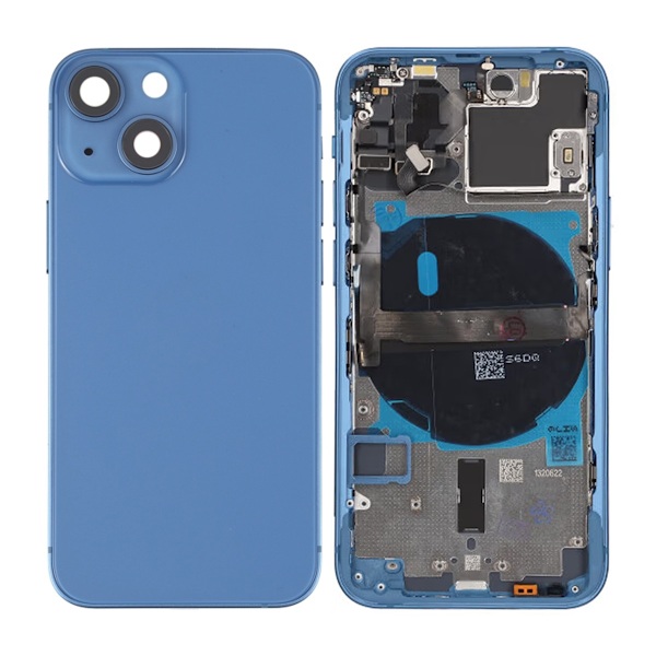iPhone 13 Mini Baksida Komplett Med Smådelar - Blå Blue