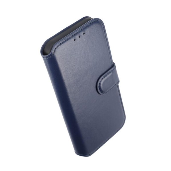 iPhone 15 Pro Plånboksfodral Läder Rvelon - Blå Marinblå