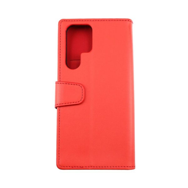 Samsung S22 Ultra Plånboksfodral med Extra Kortfack Rvelon - Röd Röd