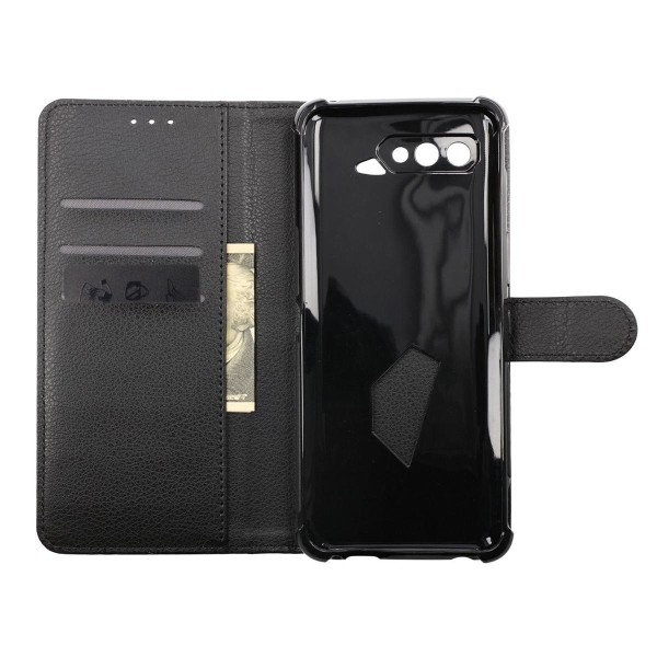 Asus ROG Phone 5s Plånboksfodral med Stativ - Svart Black