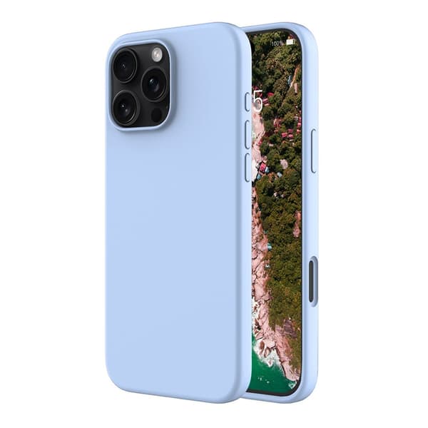 Rvelon Mobilskal Silikon MagSafe för iPhone 16 Pro - Ljusblå blå