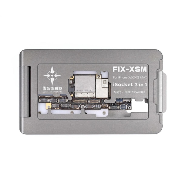FIX-XSM iSocket 3-i-1 Stativ för lödning iPhone X/XS/XS Max Svart