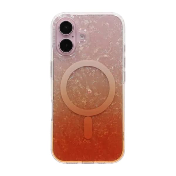 Skimrande MagSafe Mobilskal för iPhone 17 - Orange oranssi