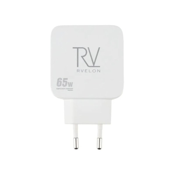 Rvelon 65W USB-C+A GaN Väggladdare